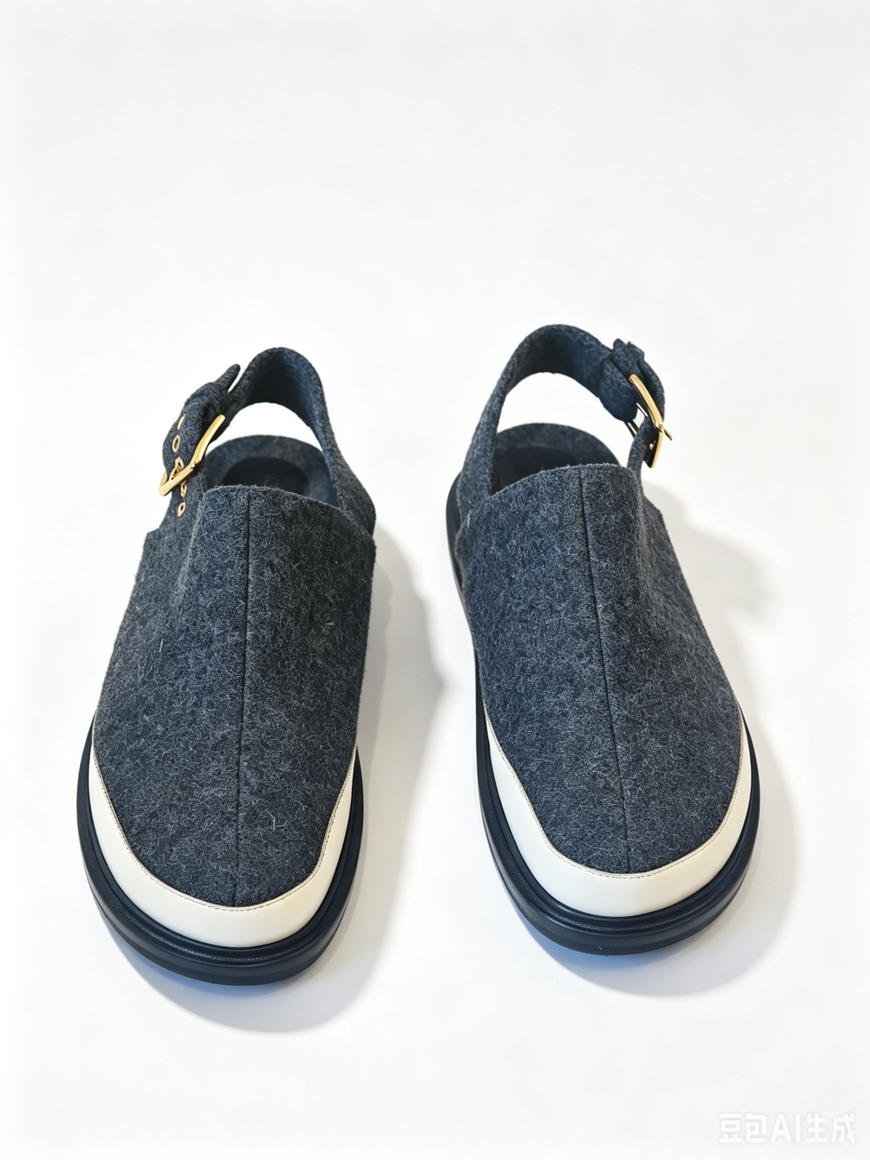 Marni Grey Wool Slingback Mules